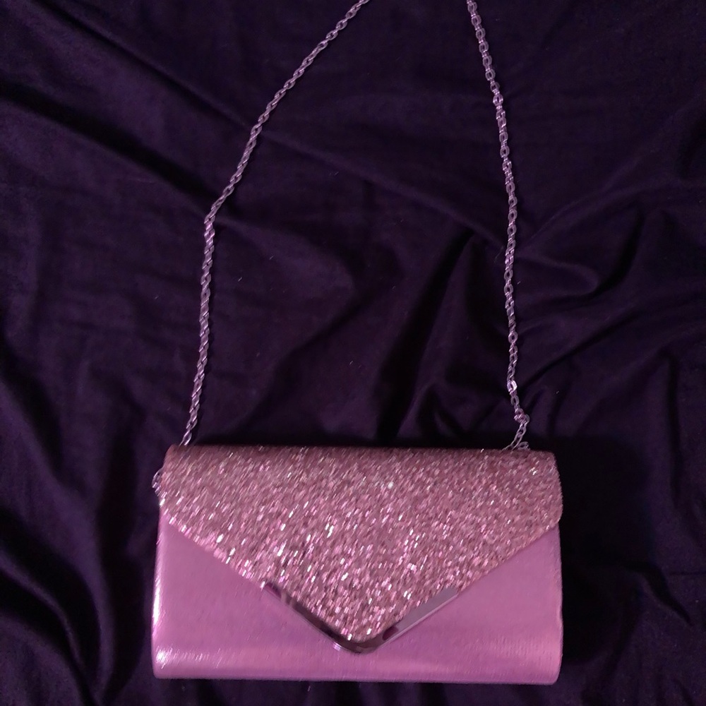 Glamorous Pink Sparkle Wristlet Clutch